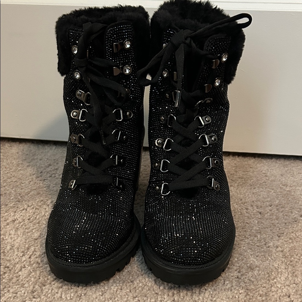 Black Fur-Lined Women's Boots